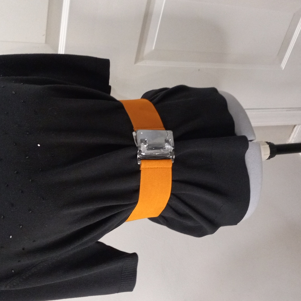 Rust/Silver Stretch Belt.  Size XS/ Small
